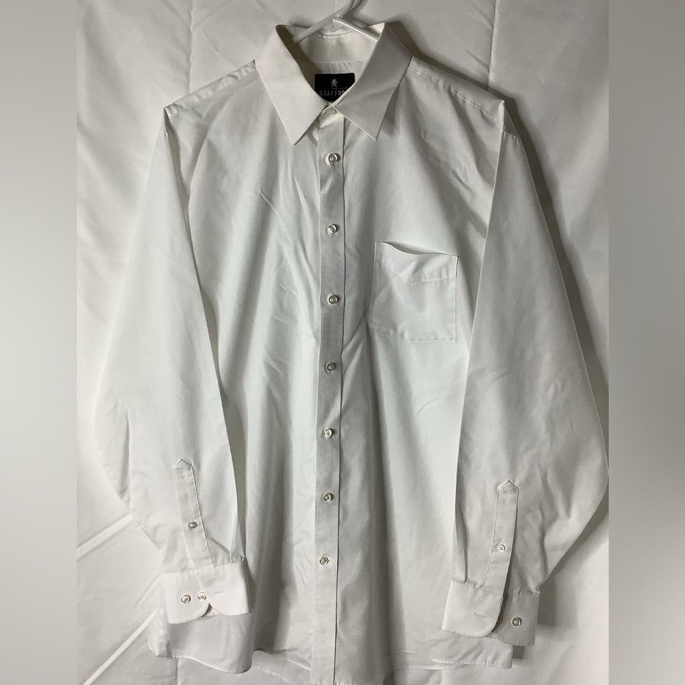 Men’s Stafford Oxford Dress Shirt, Size 16 1/2, 34-35